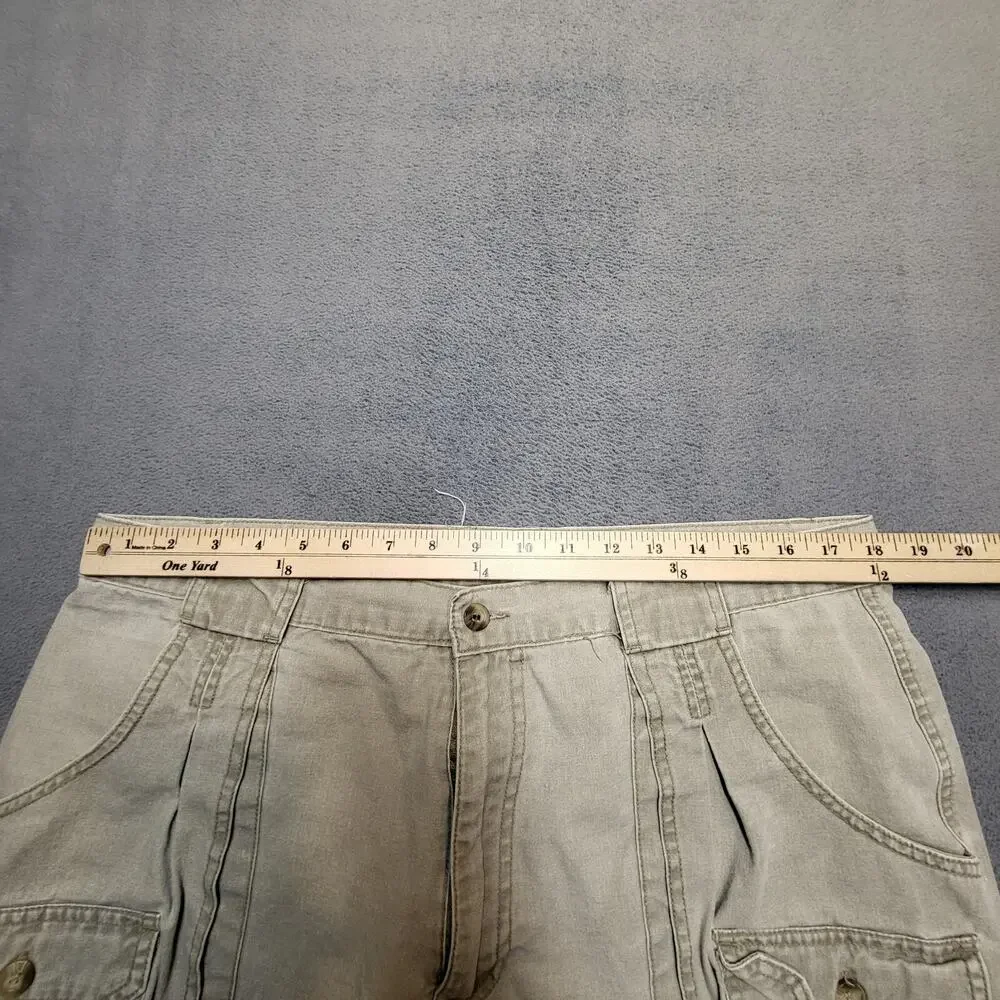 Bimini Bay Pants Mens 36x30 Beige Straight Leg Distressed